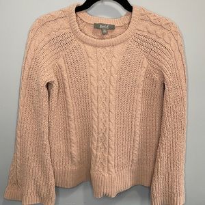 Baby Pink Knitted Long Flow Shirt